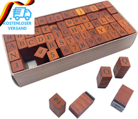 Buchstaben Stempel, Holzstempel-Set Mit 70 Teilen — Buchstaben, Zahlen & Symbole