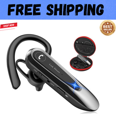 Link Dream Bluetooth Earpiece Wireless CVC - 8.0 Headset for Cell Phone Dual Mic