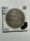 1853 U.S. Seated Liberty Half Dollar Arrows & Rays VF Better Type Coin