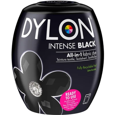 Dylon Washing Machine Fabric Dye Pod Intense Black, 350g-TOMORROW DELIVERY