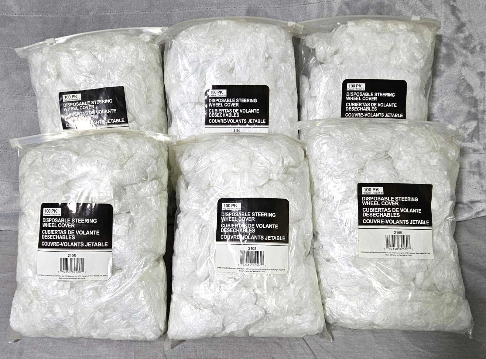 600 Disposable Steering Wheel Covers 2105 Clear 6 Bags 100 Each
