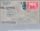1952 Talara Peru Certified Air Mail Cover to Ansbach Bayern Germany — photo 1