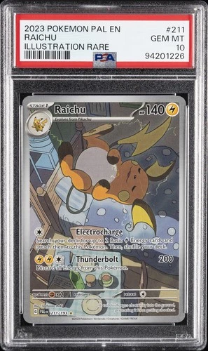 2023 POKEMON PAL EN-PALDEA EVOLVED ILLUSTRATION RARE #211 RAICHU PSA 10