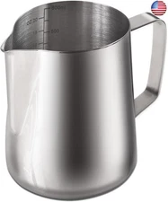 homEdge Espresso Steaming Pitchers 20 OZ / 600ml, Stainless Steel Frothing