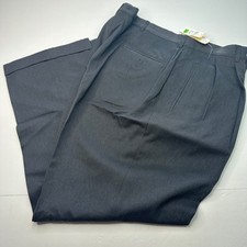 Hagger Mens Dress Pants Size 38/29 Classic Fit Solid Black Straight Leg Pleated