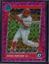 2021 Donruss Optic #82 Rafael Marchan Cracked Ice Red #/7
