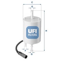 Filtro carburante UFI adatto per Bentley Continental Coupe