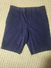 Polo Ralph Lauren Boys Chino Shorts Blue Breathable Flat Front Cotton Size 16