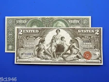 Reproduction $2 1896 Silver US Paper Money Currency Copy