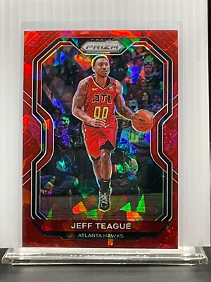 2020-21 Prizm Basketball - Jeff Teague - Red Cracked Ice - Hawks
