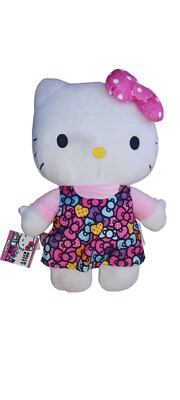 Hello Kitty Jumbo Pink White Bow Pillow 20 Inch