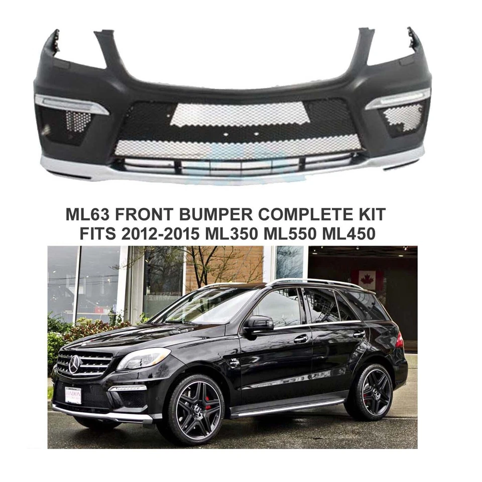ML63 Front Bumper ML550 ML350 ML DRL New 2012 2013 2014 2015 Body Kit Foto 3 de 4