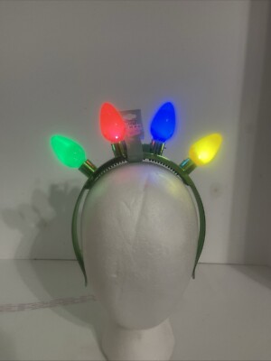 Festive Light Bulb Headband - Multicolor Holiday Headpiece Amazon.com: Sixexey Light Up Christmas Headbands LED Green  main image 3