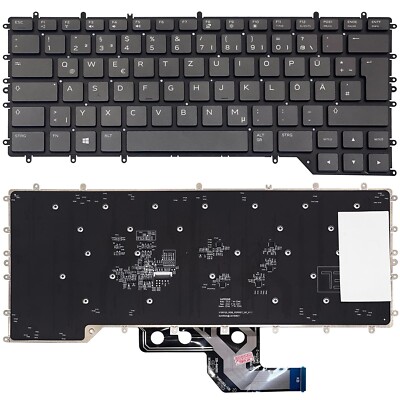 DE - Schwarz Tastatur Keyboard mit Beleuchtung für DELL Alienware M15 R2 2019