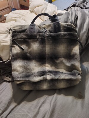 lululemon wool bag Lululemon Athletica Wool Charcoal Gray Tote Travel Bag Some Peeling