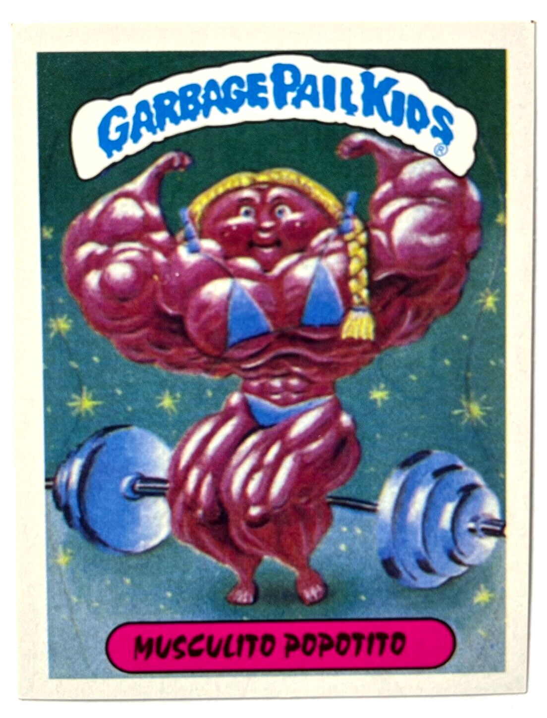 1988 GARBAGE PAIL KIDS Sticker Reedition #061 AMAZIN´ GRACE Peru Edition