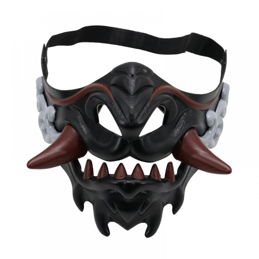 Japanese Monster Hannya Mask Demon Oni Samurai Half Face