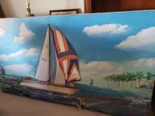 Haydee Scull (1931-2007) | Cuban Art | Original 3D Painting - HUGE 7FT X 4FT