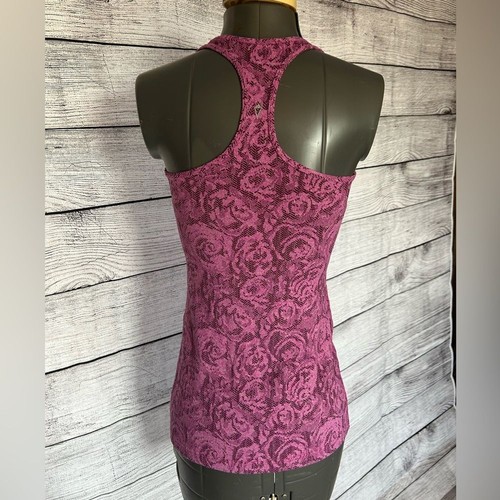 Ivivva Lululemon girl’s pink rose printed athletic tank size 14 - Picture 8 of 10