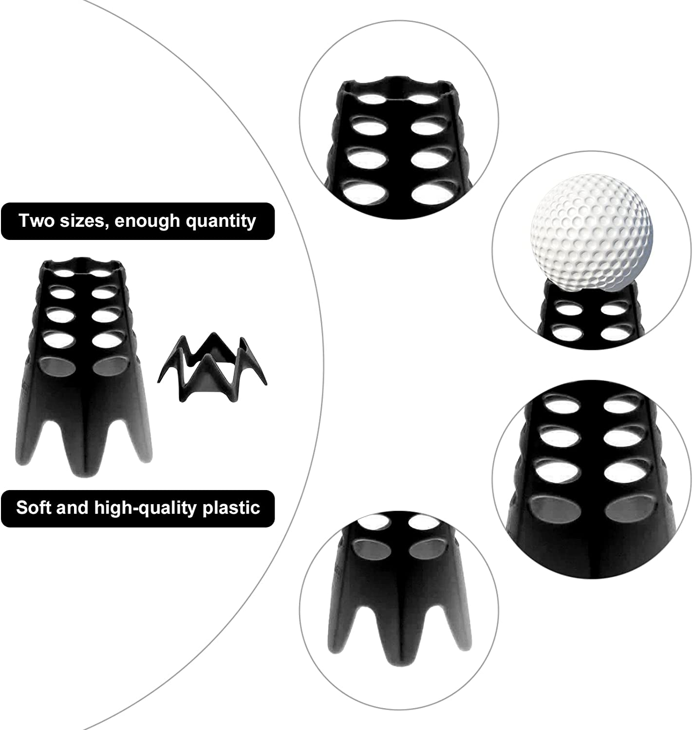 Golf Simulator Tees, Indoor Golf Tees Golf Mat Tees Plastic Golf Tees