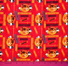 Gryffindor House Fabric - HALF YARD - Sewing Quilting - 100 Cotton Harry Potter