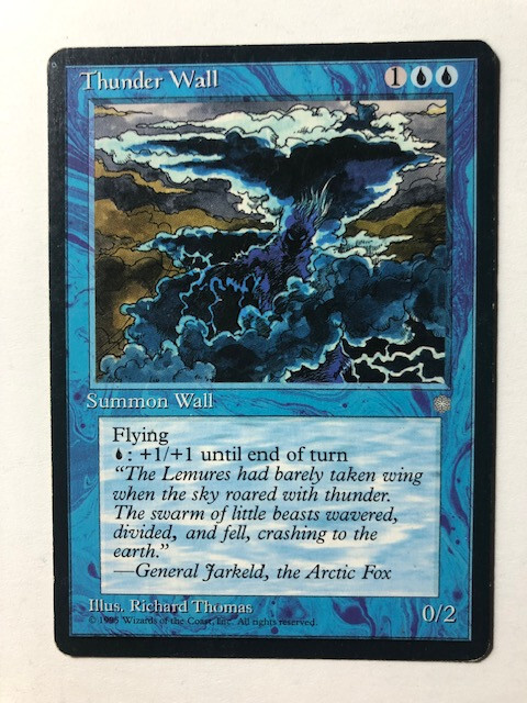1x Thunder Wall  1995 Ice Age Magic Cards, COMBINED SHIPPING