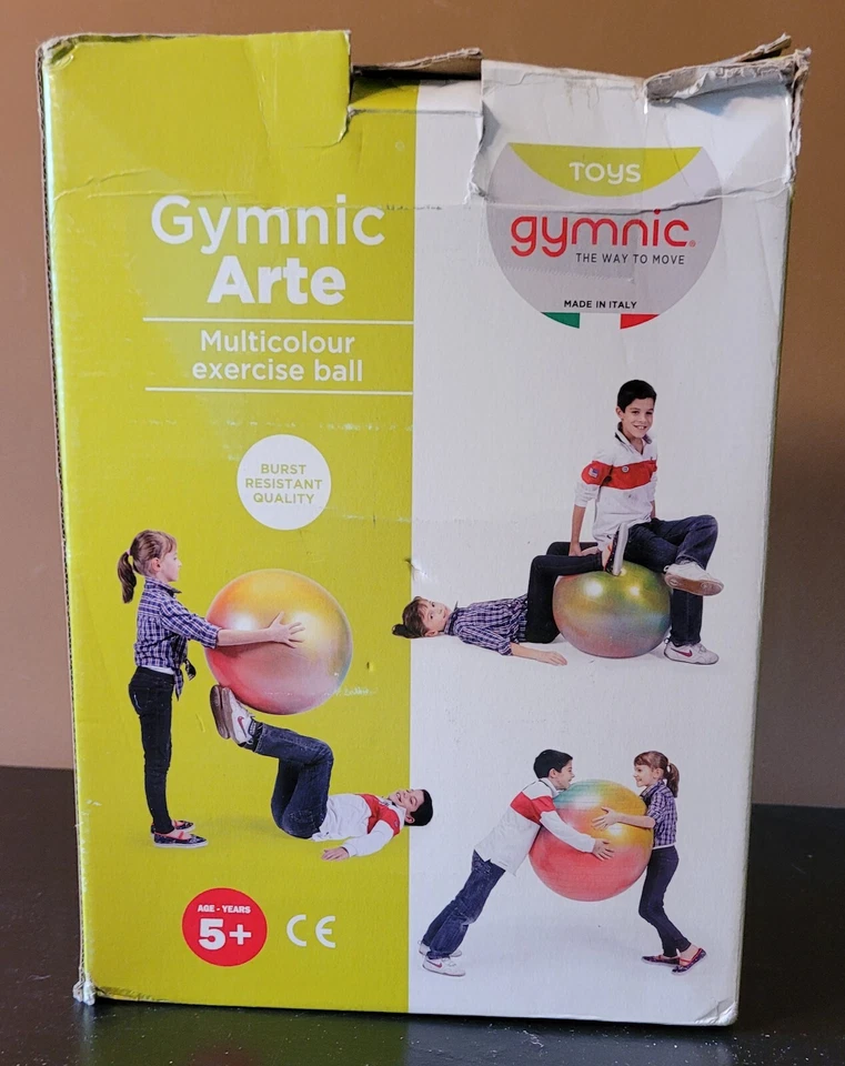 GYMNIC ARTE 22 IN. BURST RESISTANT MULTICOLOR EXERCISE BALL - NEW IN BOX - Image 2 of 4