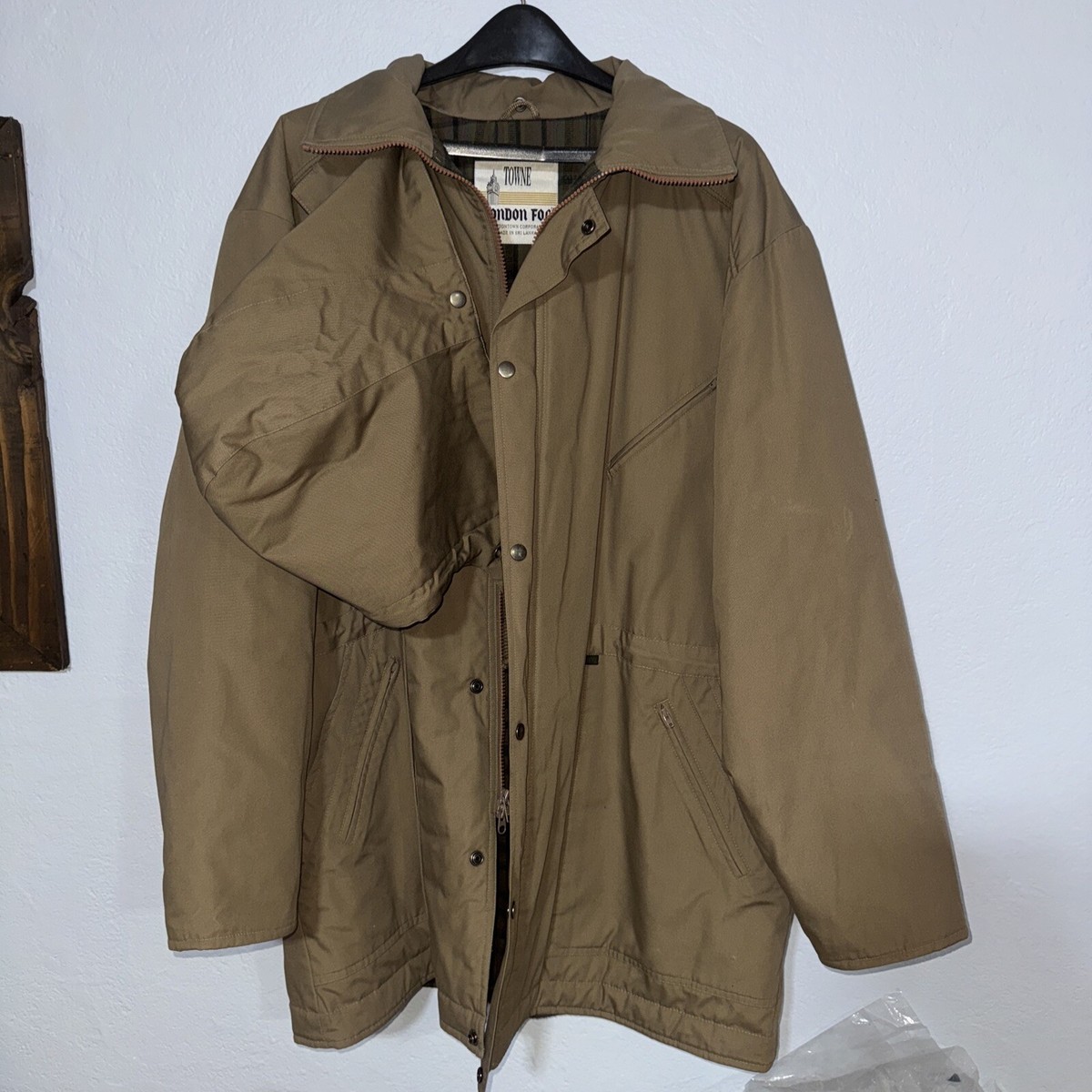 3/4 length mens jacket “towne” By London Fog Xl With Removable