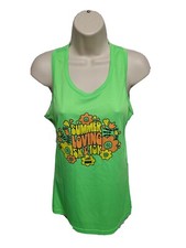 NYC Runs Win Your Race Summer Loving 5 & 10k Womens S Green Sleeveless Jersey
