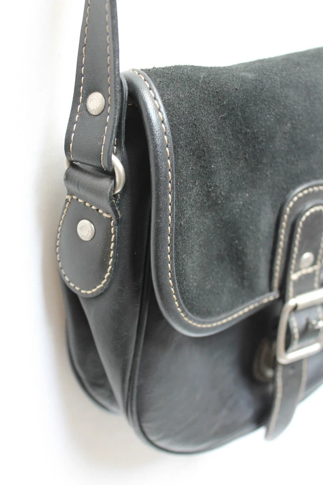 ESPRIT borsa tracolla stile scozzese in pelle e camoscio foderata mis. Media - Imagen 4 de 4