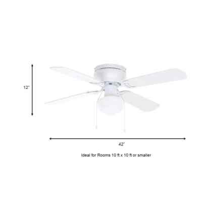 HOME DEPOT Littleton 42 in. LED Indoor White Ceiling Fan with 