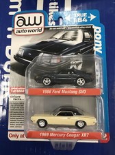 Auto World Target Exclusive 2 Pack Pony Power 1986 Mustang SVO 1969 Cougar XR7