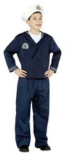 Navy Uniform Military Soldier Sailor Child Costume Med 7-10