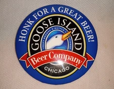3" Rare "Honk For a Great Beer" GOOSE ISLAND Pinback Chicago Pin Vintage Can