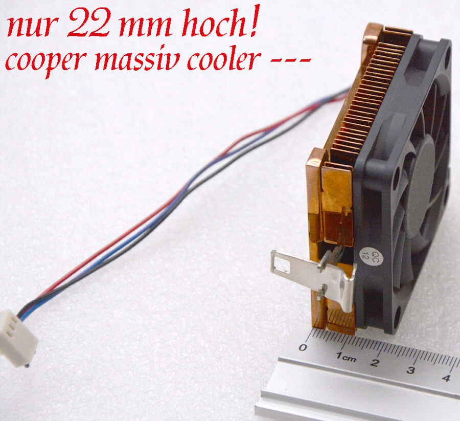 60x60mm MASSIVER KUPFERKÜHLER COOPER COOLER SOCKET 370 PENTIUM III ULTRAFLACH 98 - Image 2 of 3