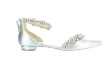  BRAND NEW NIB Badgley Mischka Vivien Ii jewel wedding flat 6.5