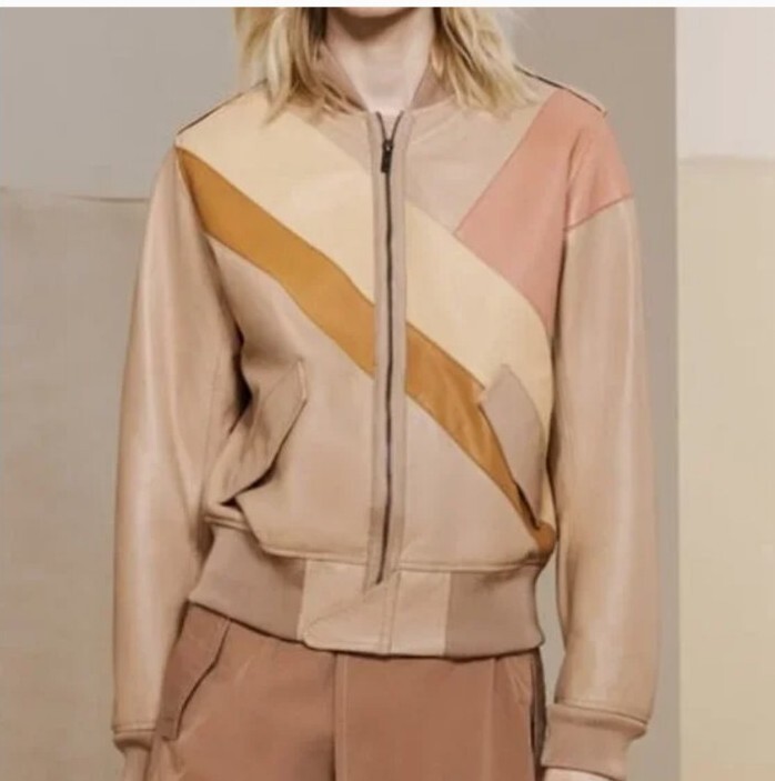 Zara BNWT SRPLS Leather Patchwork Bomber Jacket Size XS Ref 5479  