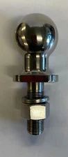 1 7/8" Ball, 3/4" Shank 1 piece towing ball, Stainless Steel, Rated 2,000 lbs
