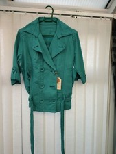 E-vie Womens Jacket Size 12 New With Tags, Ocean Colour, 100%cotton.