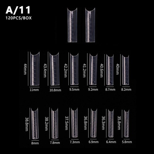 120pcs Poly Dual Forms Nail Gel Quick Building Mold Tips U7O4 Too Nail L1S0 E2N2 - Picture 10 of 29