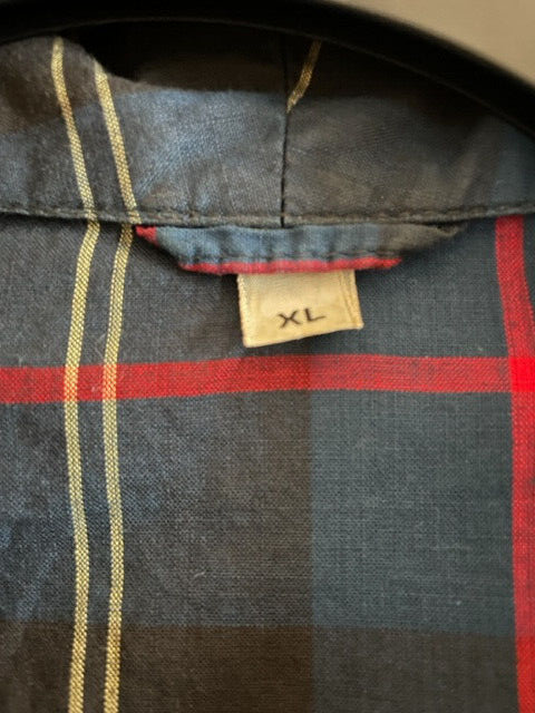Men's Robe Pattern Free Vintage Men's Blue Black Red Yellow Plaid Cotton Robe Bathrobe XL EXTRA ...