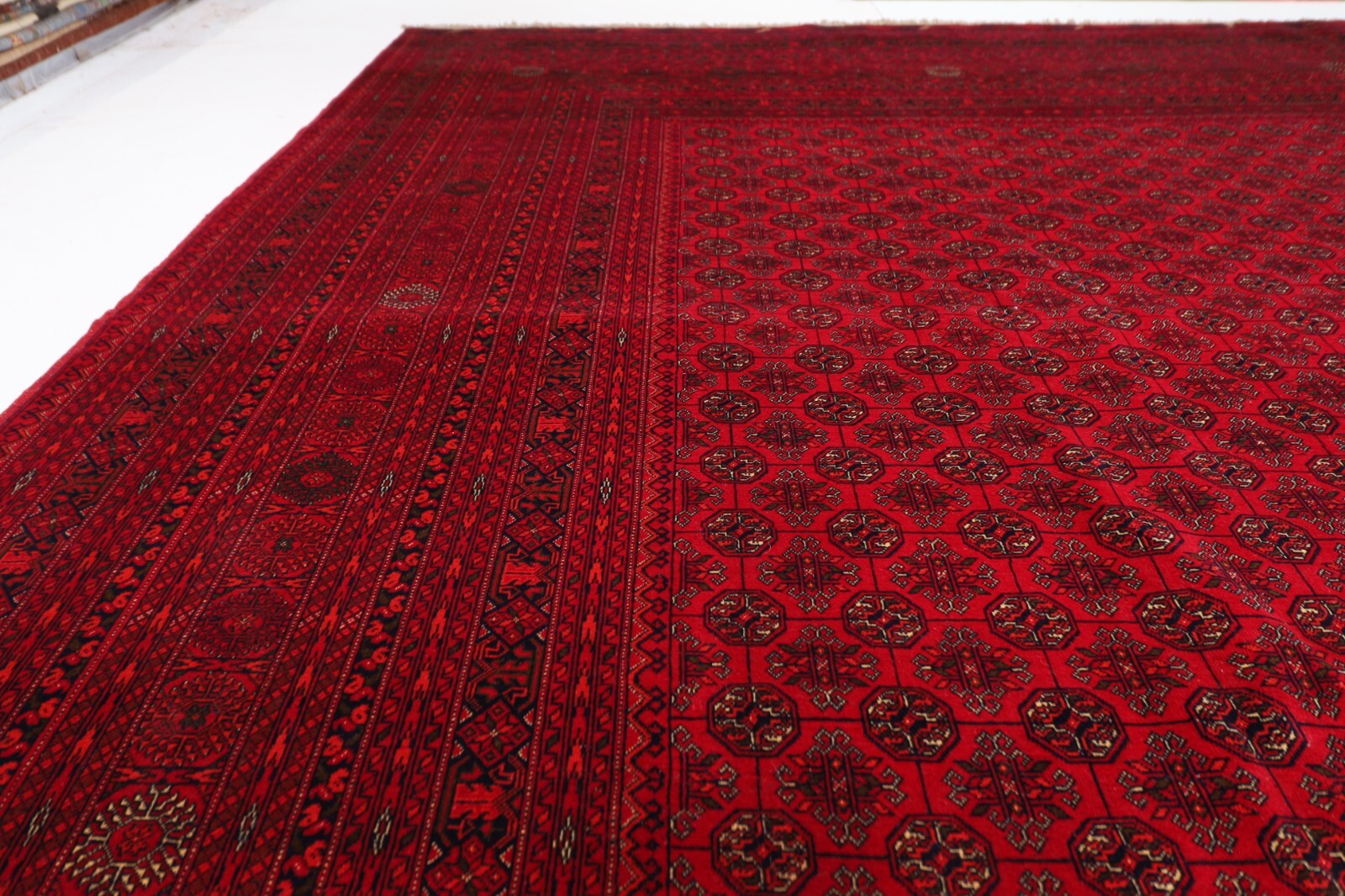 10 x 13 ft Tribal Bokhara Red Area Rug Afghan Hand Knotted Wool Living ...