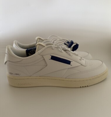 Reebok Men s 10 MILK CLUB C 85 VEGAN TENNIS SHOES White/Chalk/Blue 100072089 NEW