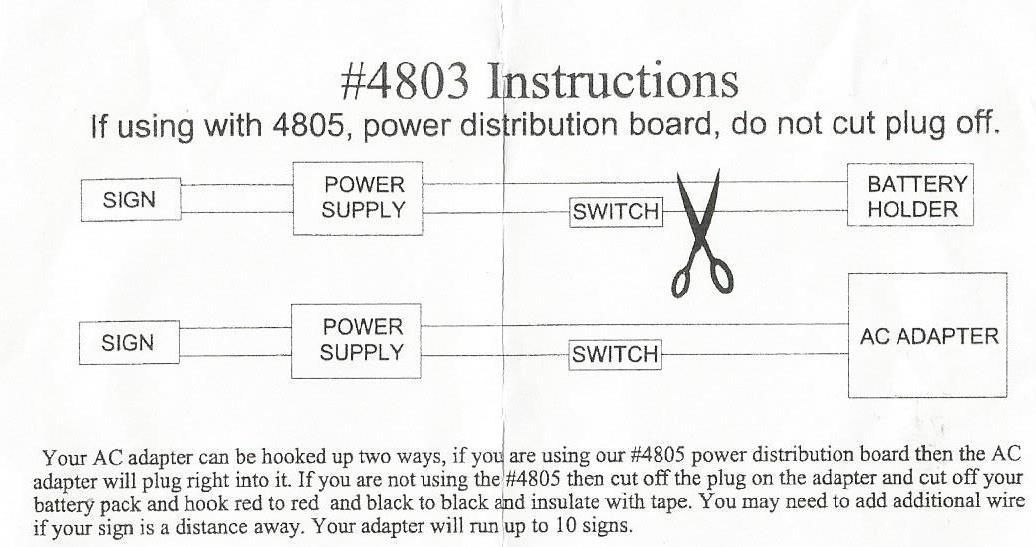 Miller Engineering #4802 Small 4.5volt AC/DC Adapter, up to 3 signs ...