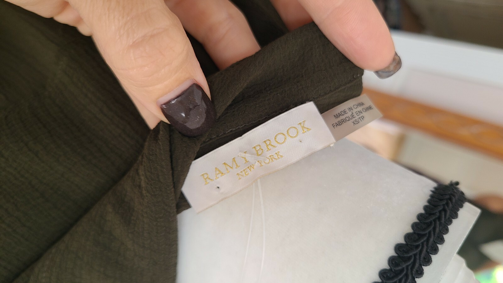 Ramy Brook Womens Button Down Collared Shirt oliv… - image 4