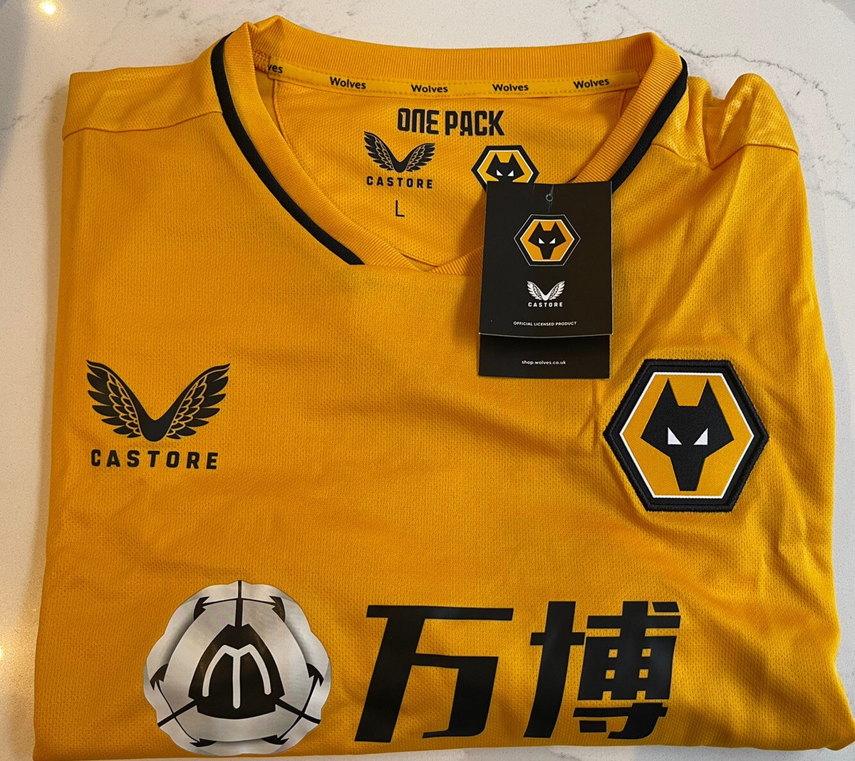 Wolves Home Away Shirts 2022 Castore Size Large Retro