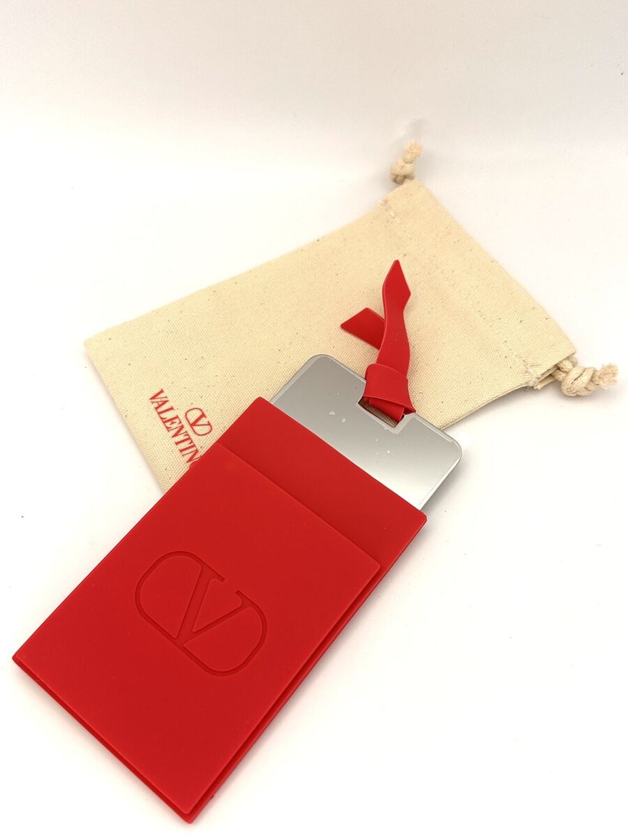Valentino “V” Logo Card Holder With Compact Mirror for phone Valentino “V” Logo Card Holder With Compact Mirror for phone