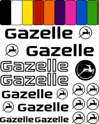 GAZELLE aufkleber sticker fahrrad bicycle