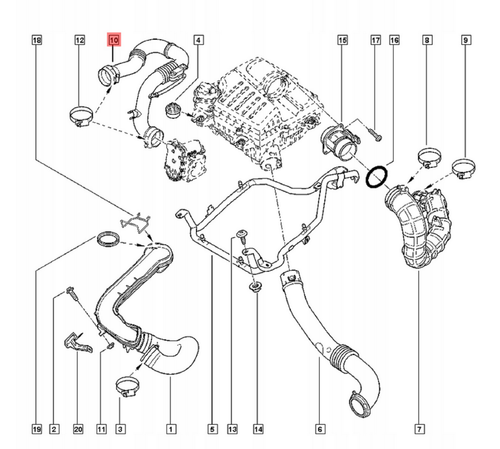 ORIGINAL TUBO MANICOTTO D'ARIA per RENAULT TRAFIC II 2.0 DCI 8201068612 - Foto 12 di 12
