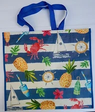 REUSABLE SHOPPING TRAVEL TOTE BAG SUMMER ECO FRIENDLY MARSHALLS NEW 